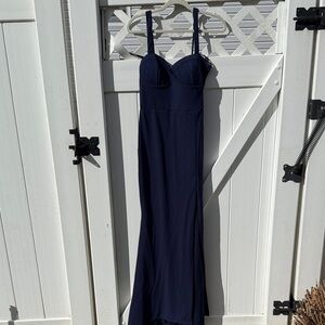 Trixxi Navy Blue Spaghetti Strap Dress